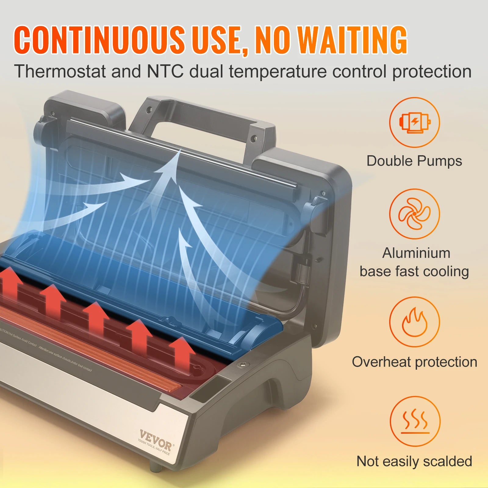 90Kpa 130W Vacuum Food Sealer