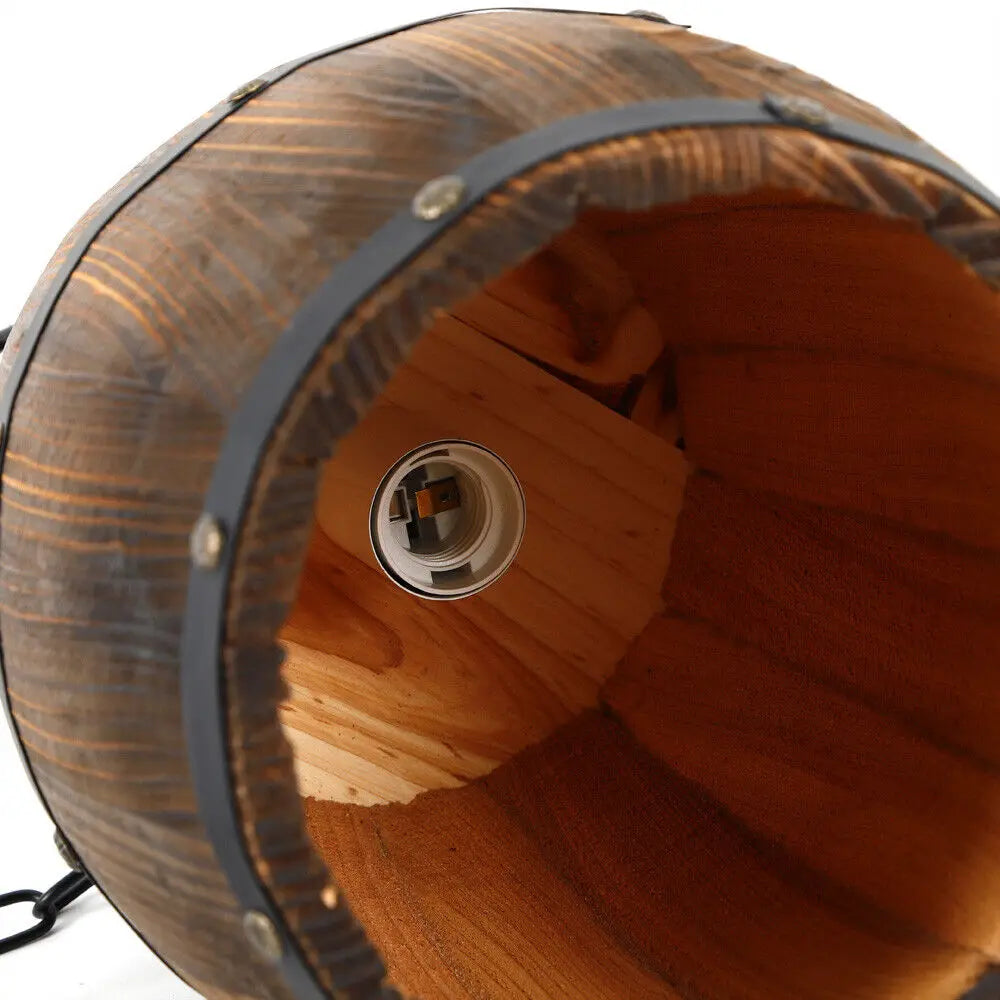Vintage Wine Barrel Ceiling Lamp