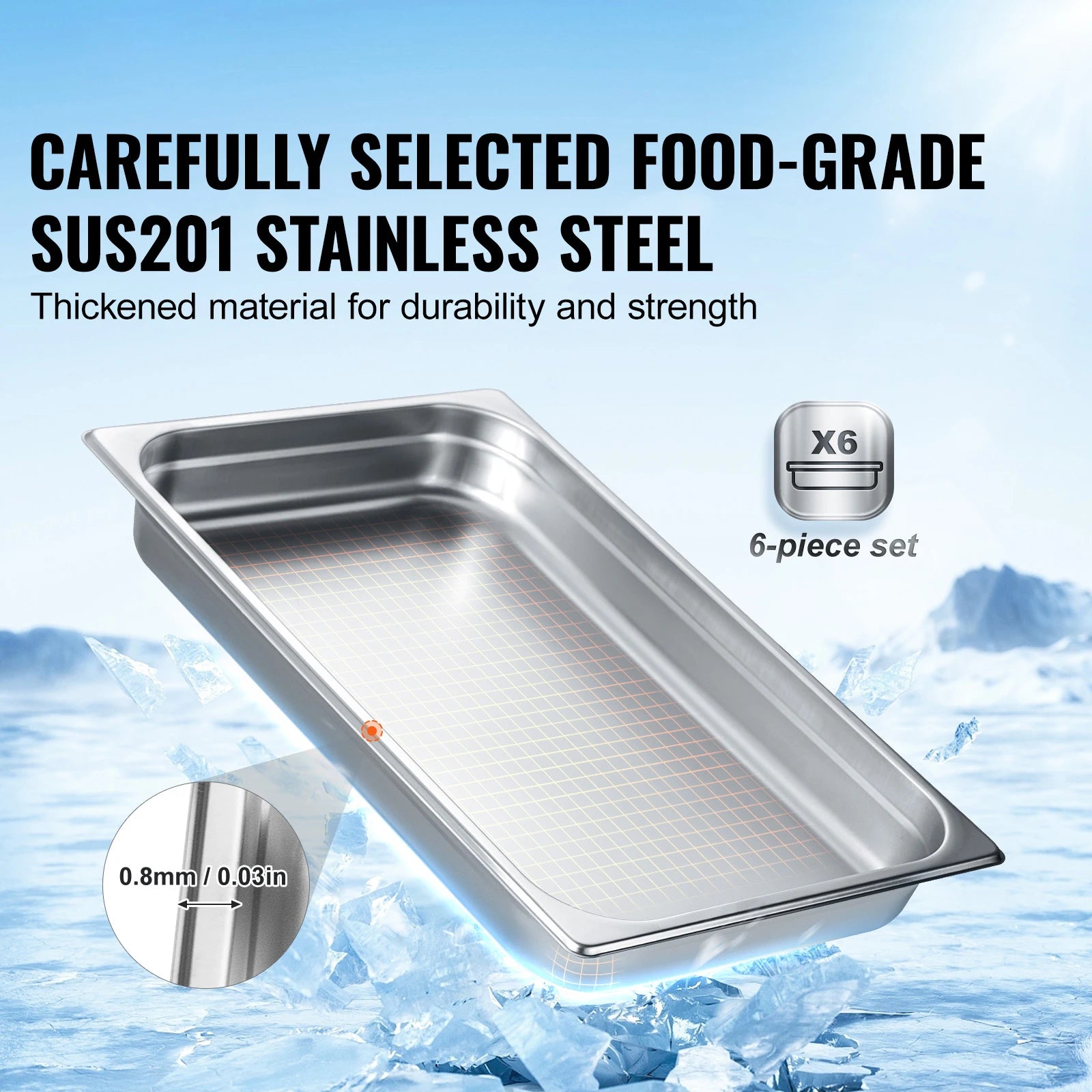 Buffet Chafing Dishes 8.5L20L Steam Table Pans