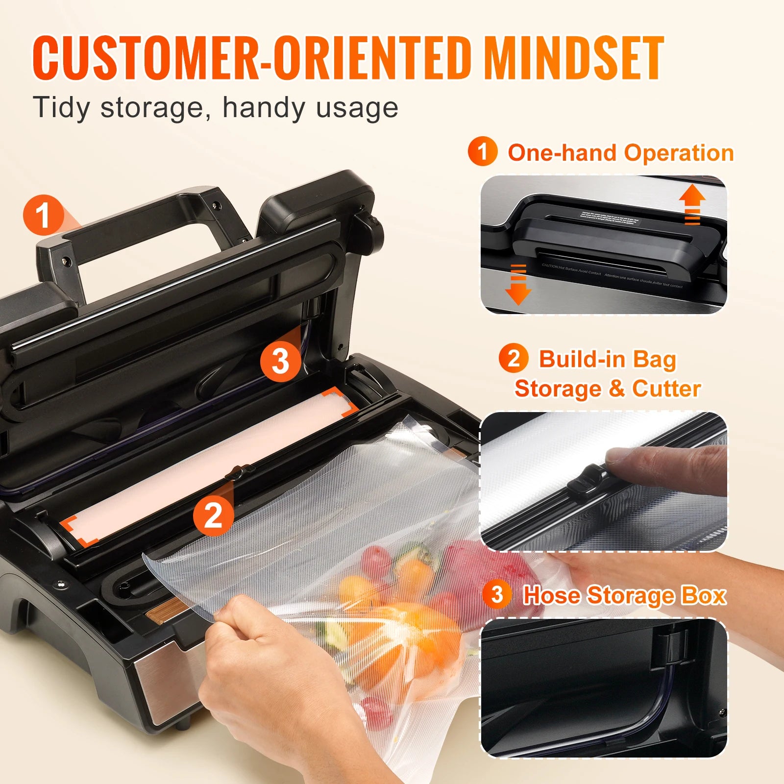 90Kpa 130W Vacuum Food Sealer