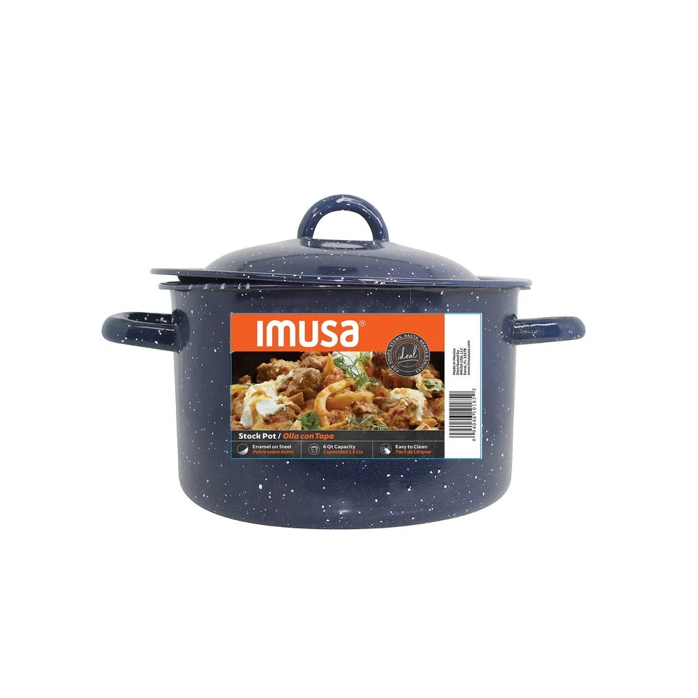 6Qt Enamel Stock Pot Heavy Duty Pot