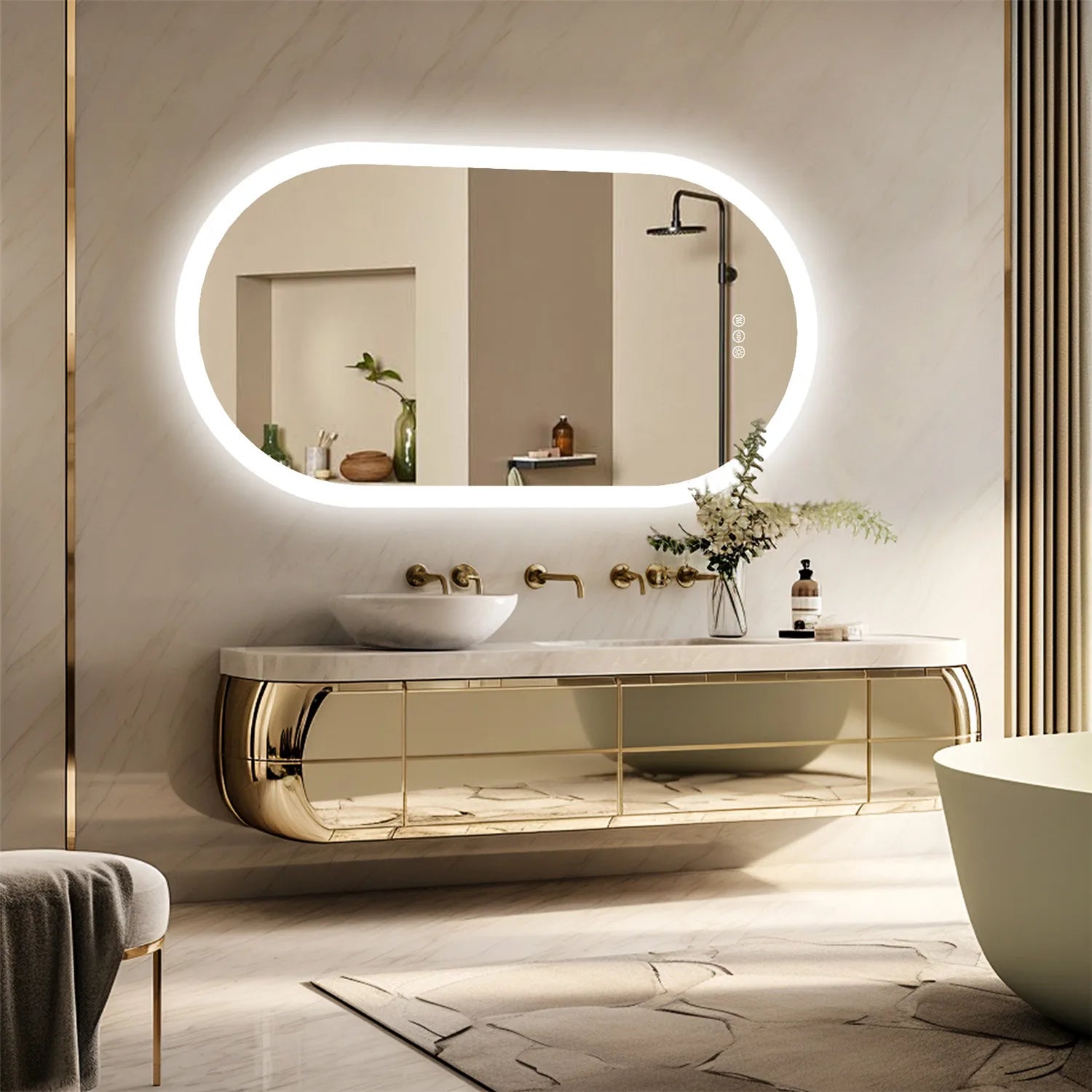 Smart LED Bathroom Mirror Wall Mounted