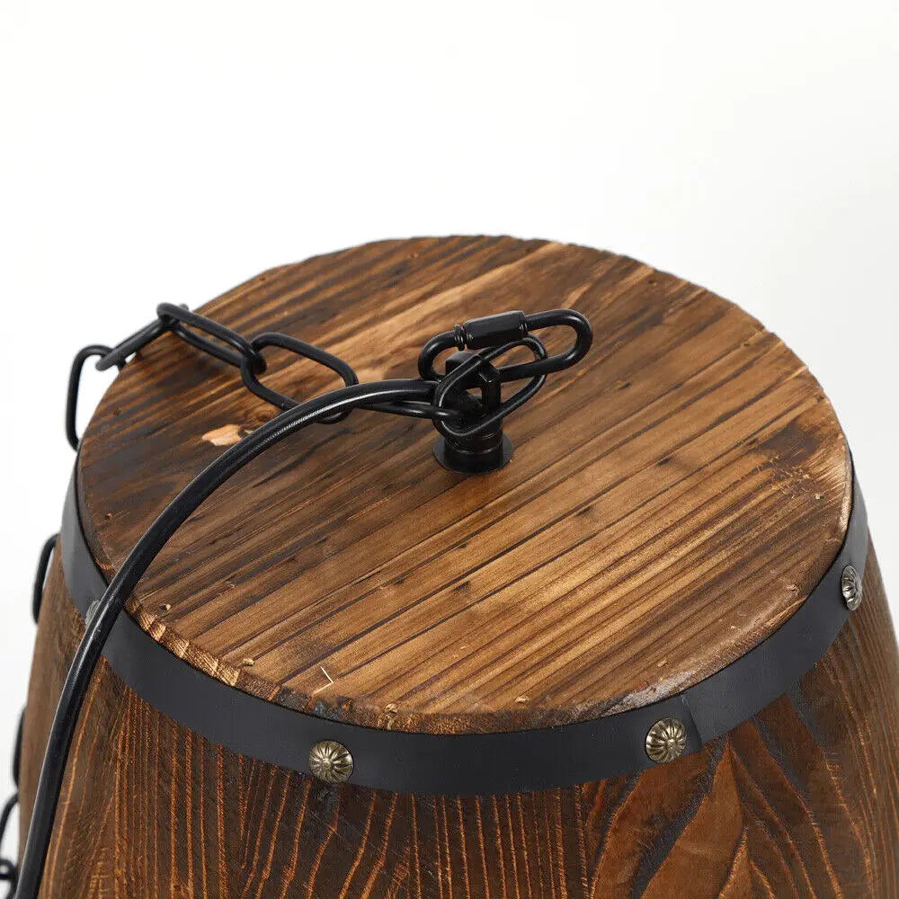 Vintage Wine Barrel Ceiling Lamp