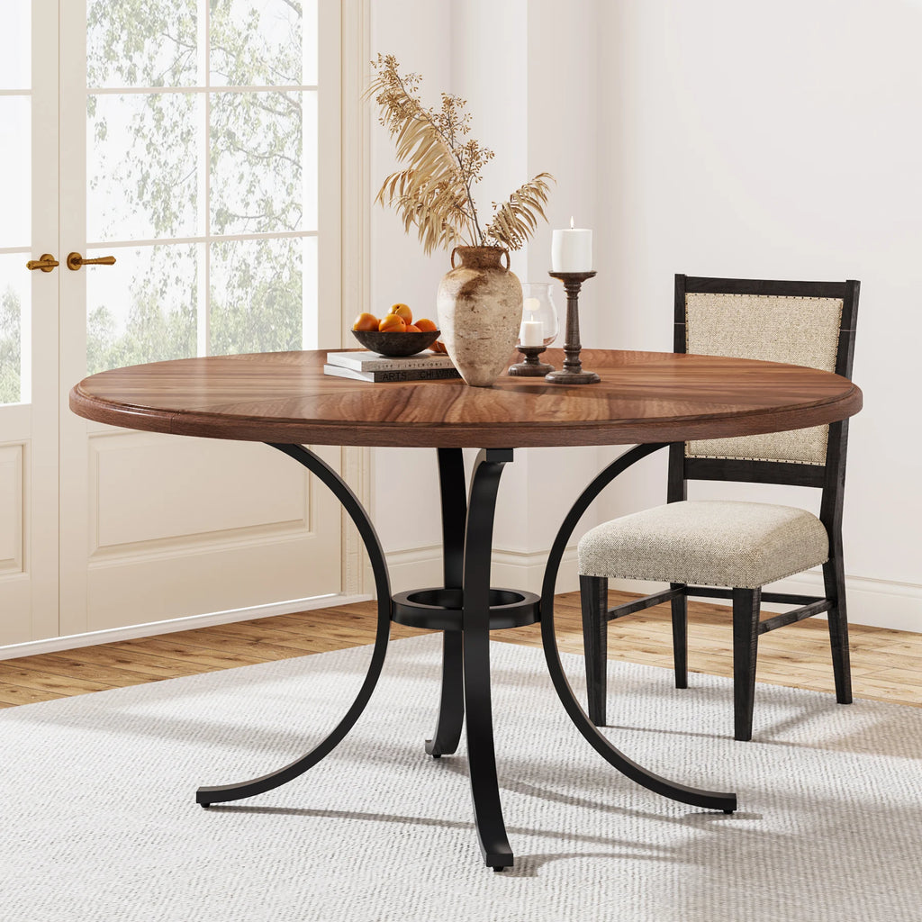 47" Round Dining Table for 4 People