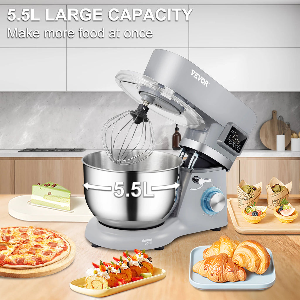 Stand Electric Dough Mixer  6 Speeds