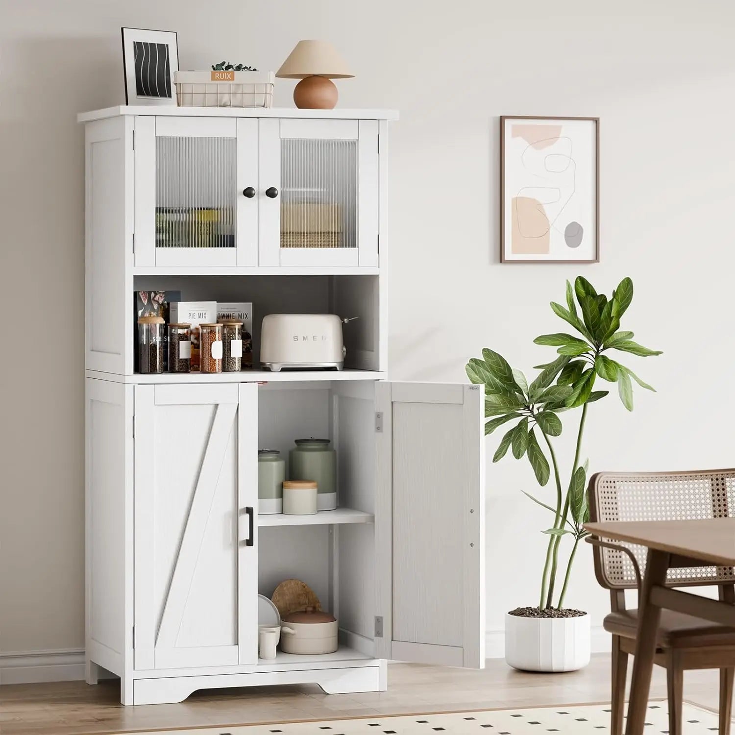 Kitchen Pantry Cupboard with 4 Doors