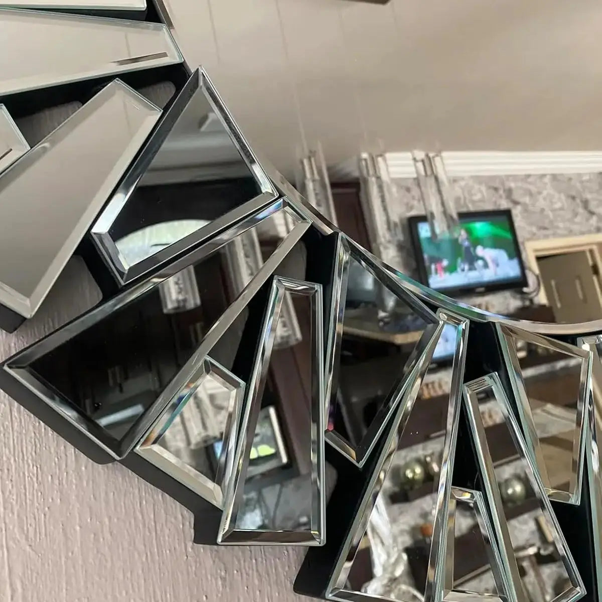 Decorative Glass Accent Mirrors Bathroom