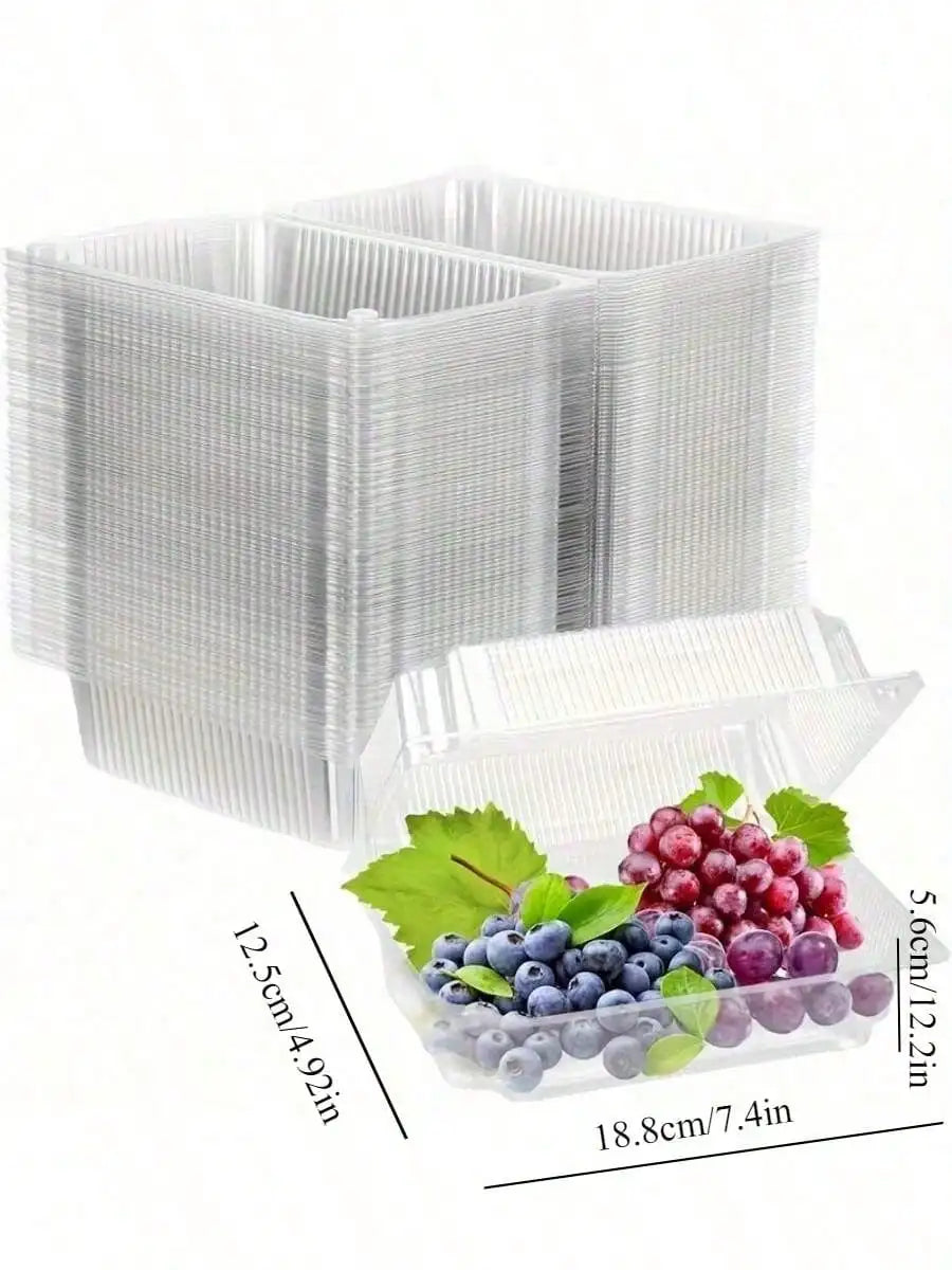 50 Pcs Disposable Clear Plastic Food Containers