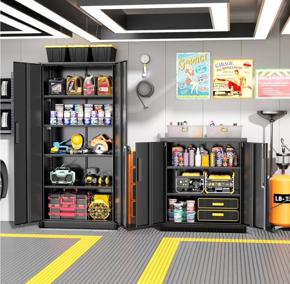 36" Metal Storage Cabinet with Wheels