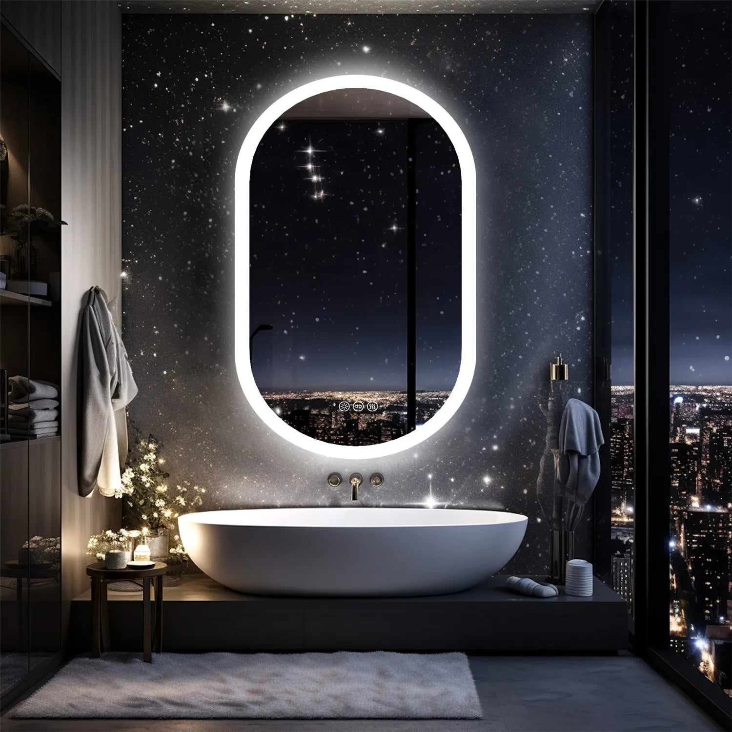 Smart LED Bathroom Mirror Wall Mounted