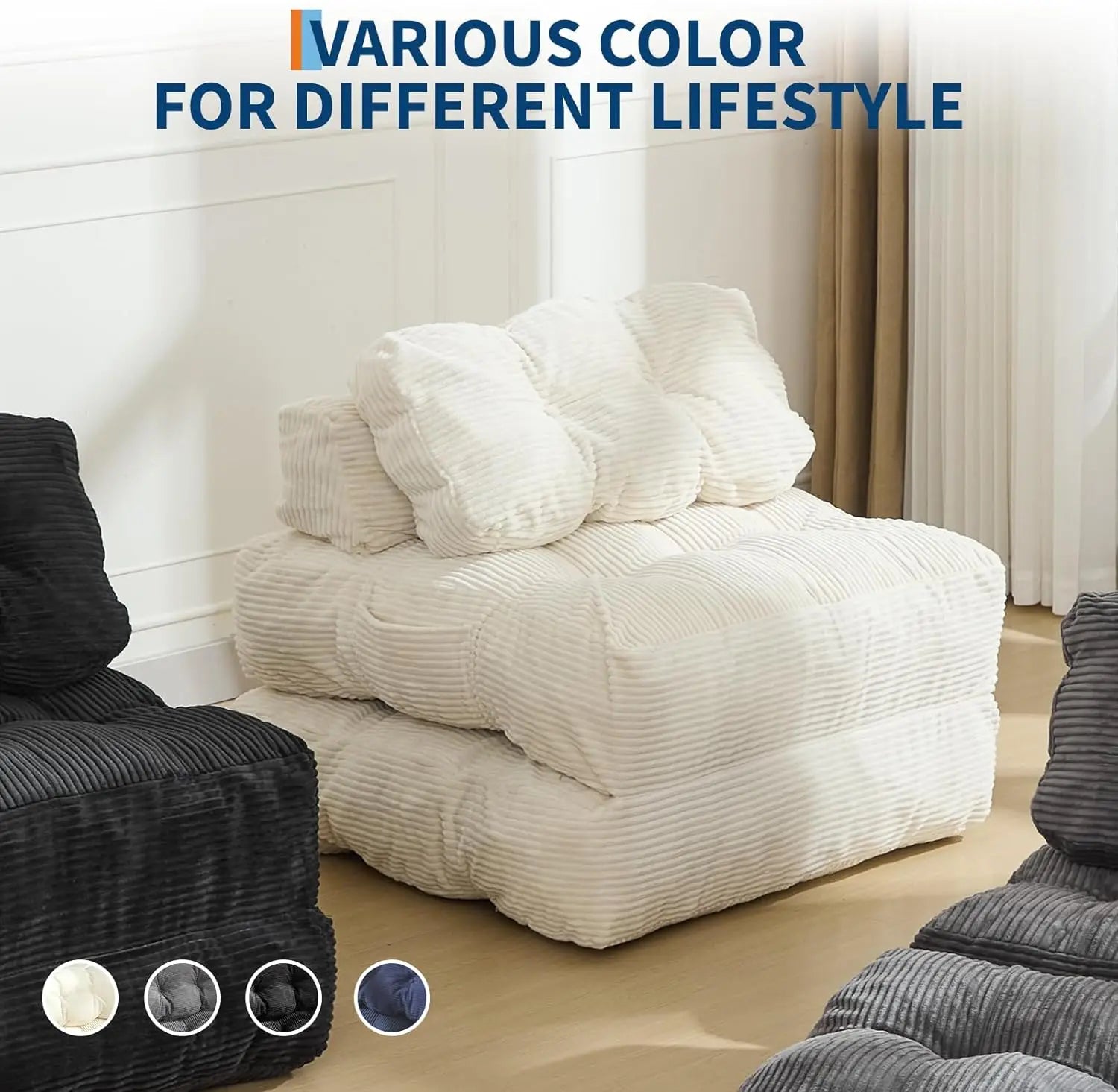34" Folding Sofa Bed with Pillow Boneless Matress